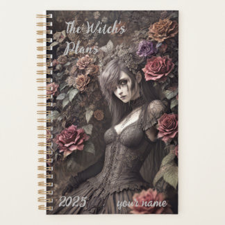 Agenda personalizable - "Rosa gótico de brujas"