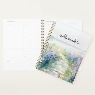 Agenda Personalización de flores de lavanda salvaje