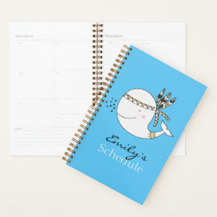 Agenda Personalización de la ballena boho nórdica
