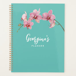 Agenda Personalización de la flor de las orquídeas de pol