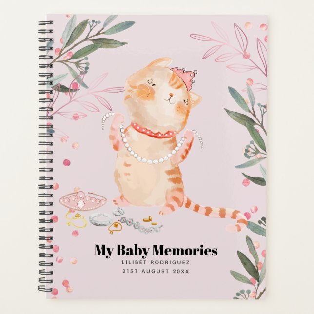 Agenda Personalizada Mi bebé Recuerdos Princesa Kitten Li (Anverso)