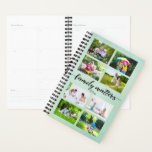 Agenda Personalizado 12 Collage de fotos - Asuntos famili<br><div class="desc">Planee sus días con este amigo y planificador familiar. La plantilla está configurada para que agregue 12 de sus propias fotos, que formarán automáticamente un collage en las portadas y en las portadas. El diseño presenta una hermosa tipografía con letras a mano que dice "asuntos familiares" con el año (que...</div>