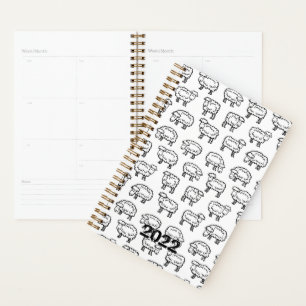 Agenda Personalizado 2022 Oveja Cuta Sin Fecha Mensual Se