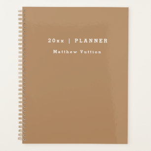Agenda Personalizado 2024 Brown Weekly Mensual