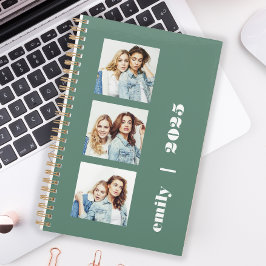 Agenda Personalizado 3-Fotos Eucalipto Verde 2025