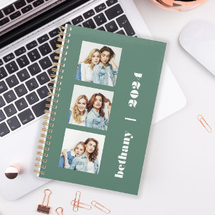 Agenda Personalizado 3-Photo Personalized Eucalyptus Gree