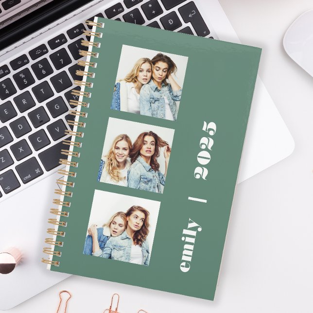 Agenda Personalizado 3-Photo Personalized Eucalyptus Gree (Subido por el creador)