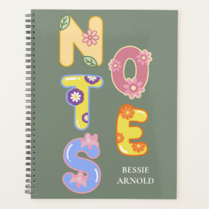 Agenda Personalizado acuarela Flor salvaje Floral