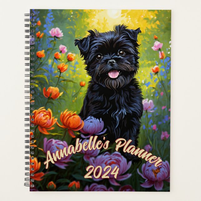 Agenda Personalizado Affenpinscher Planner , inspirado en (Anverso)