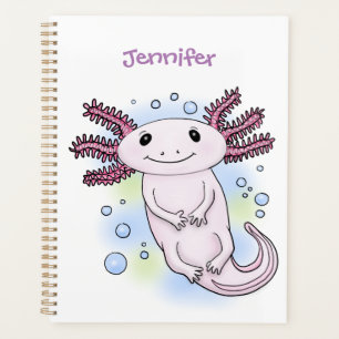 Agenda Personalizado axolotópico rosa adorable