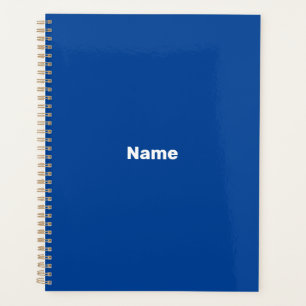 Agenda personalizado azul minimalista año de texto monogr