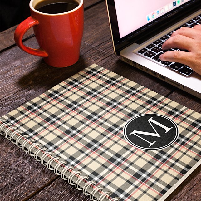 Agenda Personalizado Beige Rojo Negro Cuadrados Blancos P (Subido por el creador)
