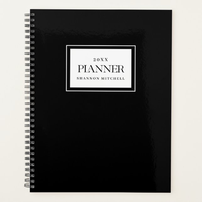 Agenda Personalizado Black Weekly Mensual Work Home Organ (Anverso)