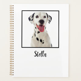 Agenda Personalizado blanco lindo foto de perro