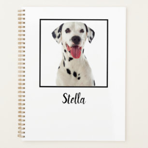 Agenda Personalizado blanco lindo foto de perro