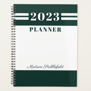 Agenda Personalizado blanco verde moderno personalizado 2