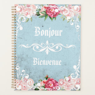 Agenda Personalizado Bonjour Bienvenue Obra de arte román