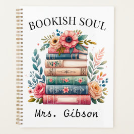 Agenda Personalizado Bookish Soul Book Lover Gift Bookwor