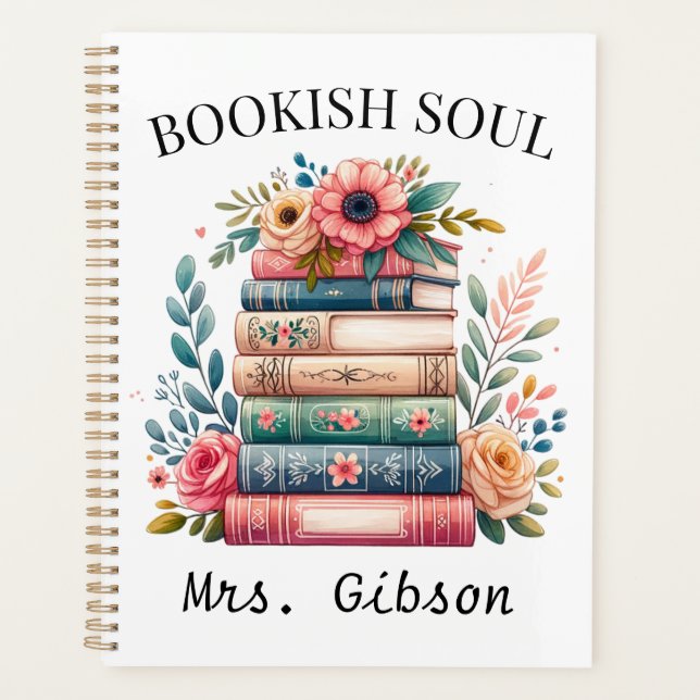 Agenda Personalizado Bookish Soul Book Lover Gift Bookwor (Anverso)