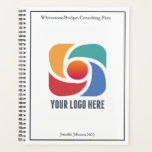 Agenda Personalizado Business Logo Professional 2025 Comp<br><div class="desc">Este planificador de negocios personalizado de moda para 2025 está personalizado con el logotipo de su propia empresa en el centro. Añada su nombre de corporación en este diseño moderno para un regalo de vacaciones elegante y personalizado para sus empleados corporativos.</div>