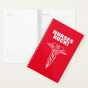 Agenda Personalizado caduceus símbolo planner espiral par