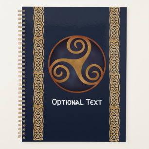 Agenda Personalizado Celtic Triskelion (Azul)