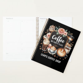 Agenda ☕ Personalizado Coffeecore Kitchen Cafe Happy Plac