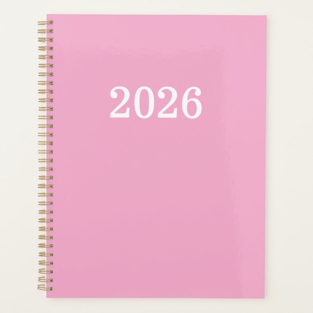 Agenda Personalizado Color Rosa (Anverso)