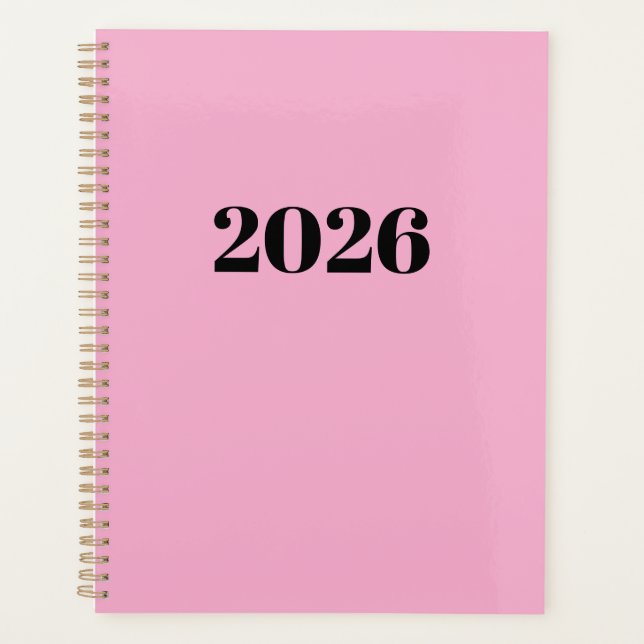 Agenda Personalizado Color Rosa (Anverso)