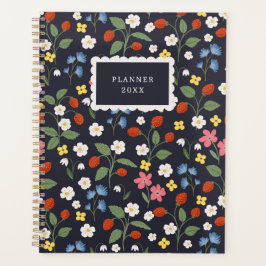 Agenda Personalizado con estampado de fresas silvestres