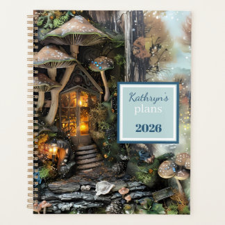 Agenda Personalizado Cottagecore Mushroom Fairy House