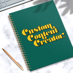 Agenda Personalizado Creador de contenido Retro Green Tex
