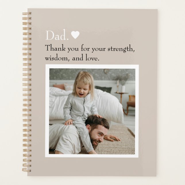 Agenda Personalizado Dad Gracias Planner (Anverso)
