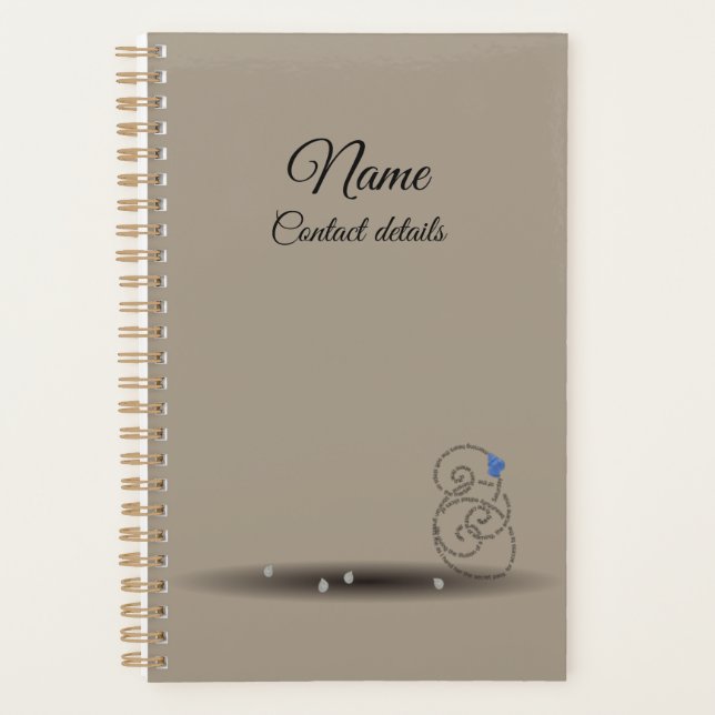 Agenda Personalizado de 60 páginas de la costa beige azul (Anverso)