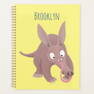 Agenda Personalizado de aardvark gracioso