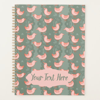 Agenda Personalizado de Aves Goofy Rosadas