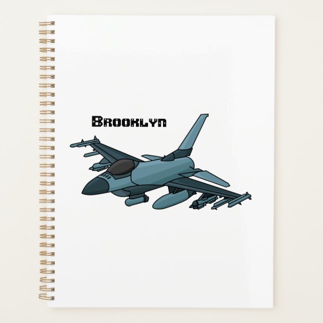 Agenda Personalizado de avión de combate militar (Anverso)