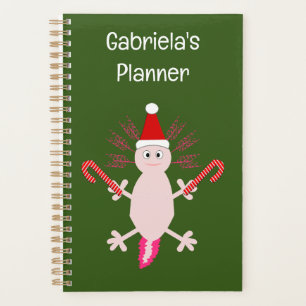Agenda Personalizado de Axolotl de Navidades Cute