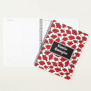 Agenda Personalizado de distribuidor de labios rojos beso