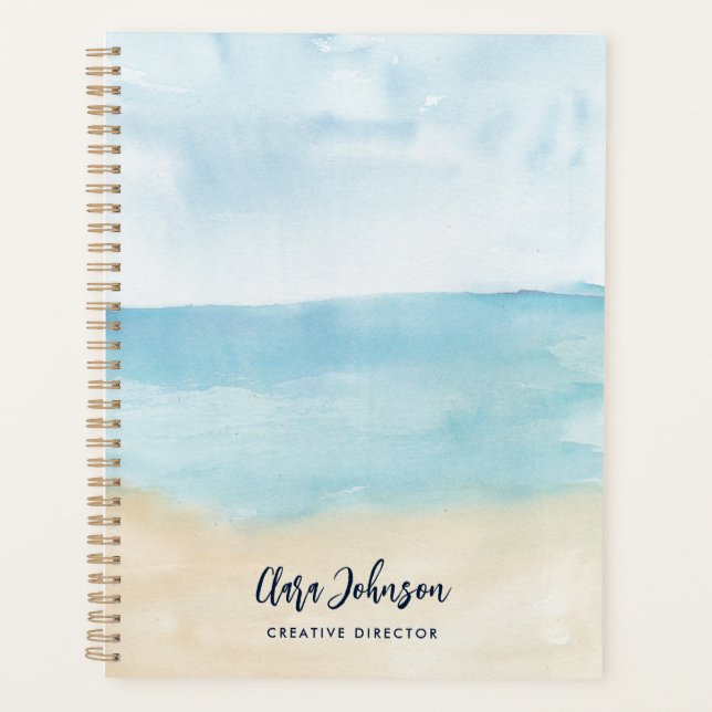 Agenda Personalizado de escritura acuarela moderna 2025 (Anverso)