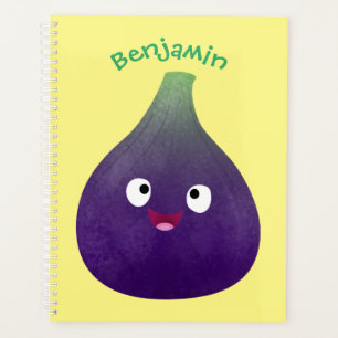 Agenda Personalizado de fruta púrpura feliz