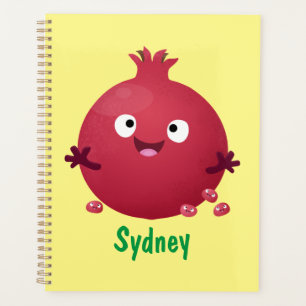 Agenda Personalizado de frutas pomegranadas alegres