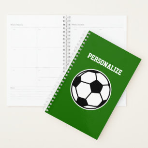 Agenda Personalizado de fútbol y entrenador de espiral