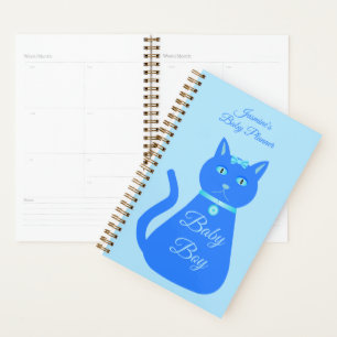 Agenda Personalizado de gato de niño pequeño azul