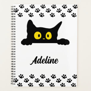Agenda Personalizado de gato negro lindo