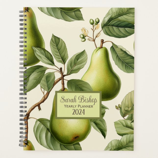 Agenda Personalizado de Green Pears Planner Hardcover (Anverso)