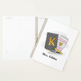 Agenda Personalizado de kindergarten profesora de café pa