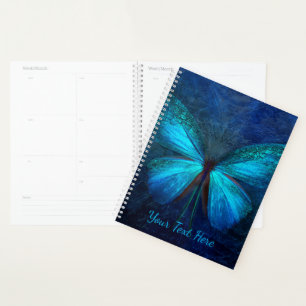 Agenda Personalizado de mariposa azul místico