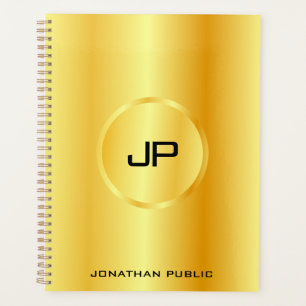 Agenda Personalizado de Monograma moderno con aspecto de