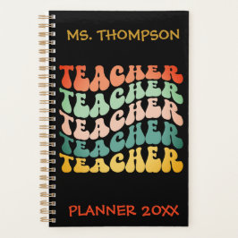 Agenda Personalizado de nombre de profesor de tipografía 